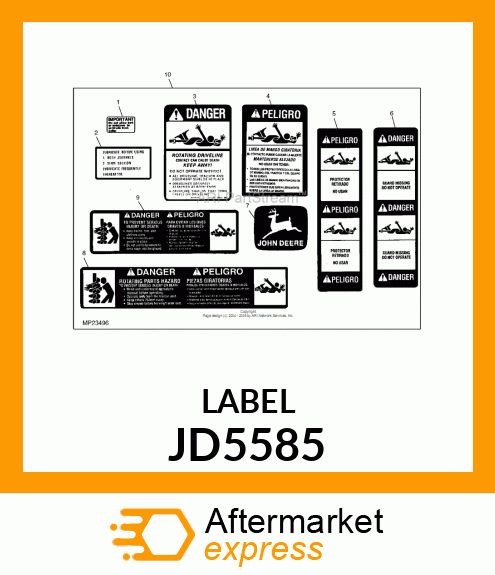 LABEL, TRADEMARK, LEAPING DEER JD5585