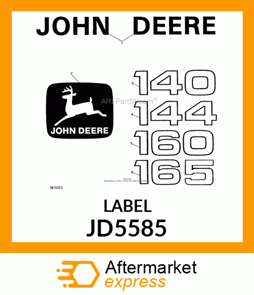 LABEL, TRADEMARK, LEAPING DEER JD5585