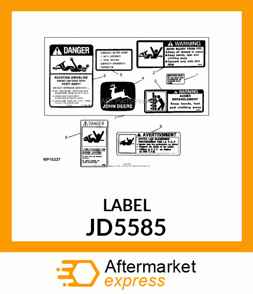 LABEL, TRADEMARK, LEAPING DEER JD5585