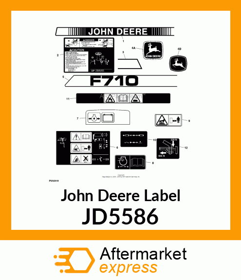 LABEL, TRADEMARK, LEAPING DEER JD5586