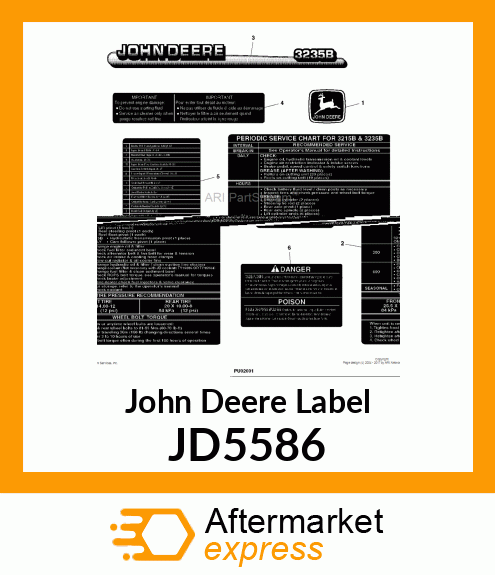 LABEL, TRADEMARK, LEAPING DEER JD5586