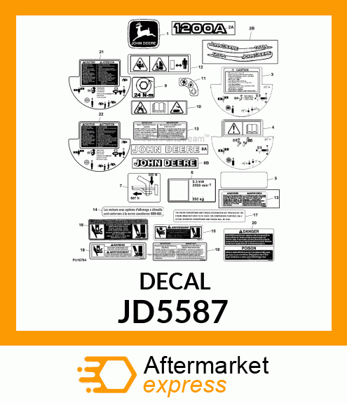 LABEL, TRADEMARK, LEAPING DEER JD5587