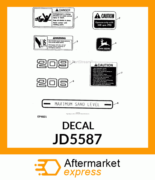 LABEL, TRADEMARK, LEAPING DEER JD5587