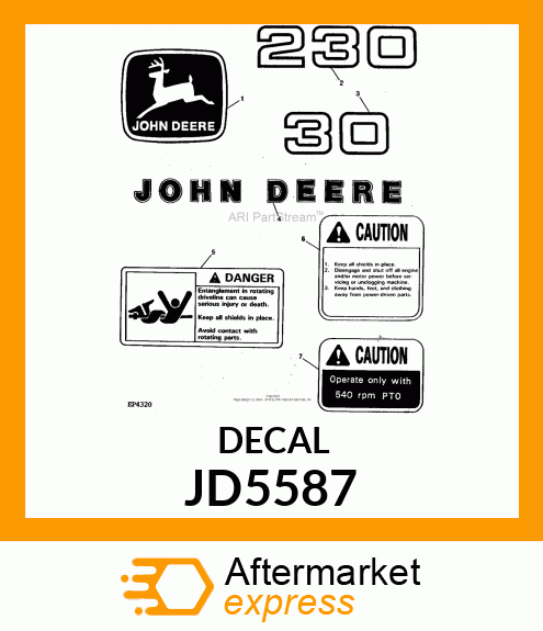 LABEL, TRADEMARK, LEAPING DEER JD5587