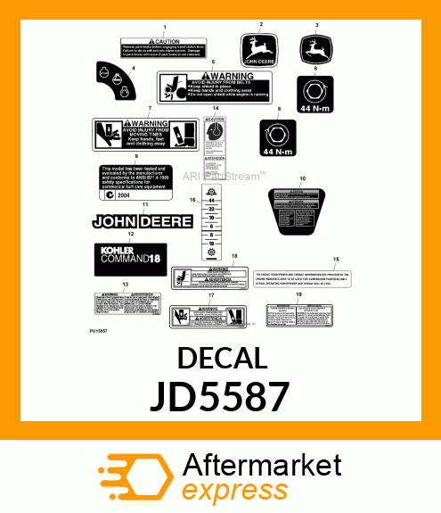 LABEL, TRADEMARK, LEAPING DEER JD5587