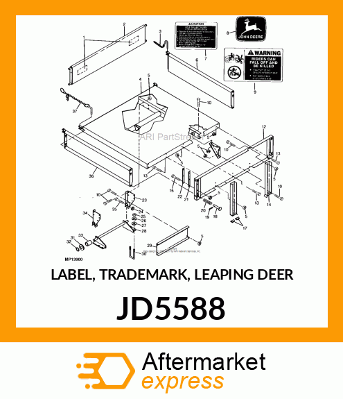 LABEL, TRADEMARK, LEAPING DEER JD5588