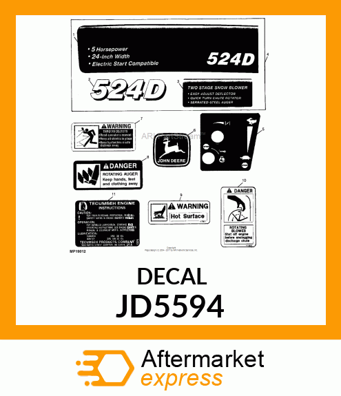 LABEL, TRADEMARK, LEAPING DEER JD5594