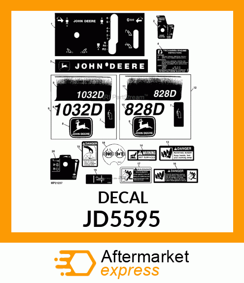 LABEL, TRADEMARK, LEAPING DEER JD5595