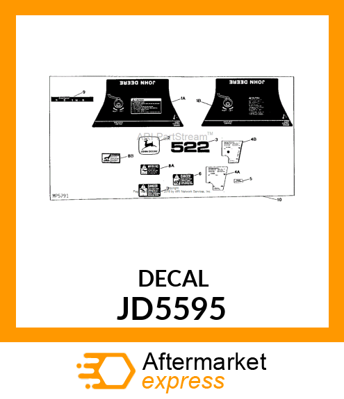 LABEL, TRADEMARK, LEAPING DEER JD5595