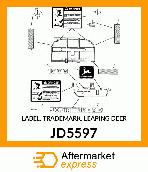 LABEL, TRADEMARK, LEAPING DEER JD5597