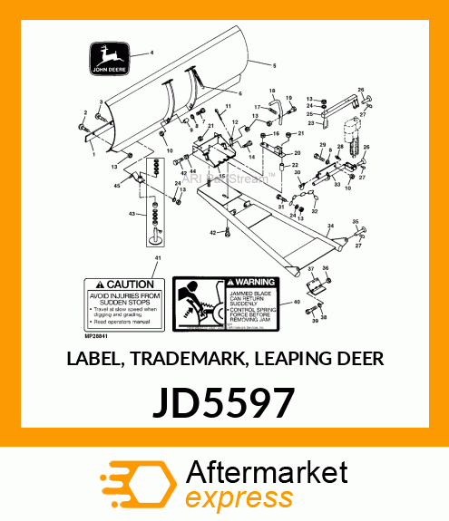 LABEL, TRADEMARK, LEAPING DEER JD5597