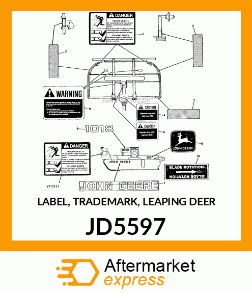 LABEL, TRADEMARK, LEAPING DEER JD5597