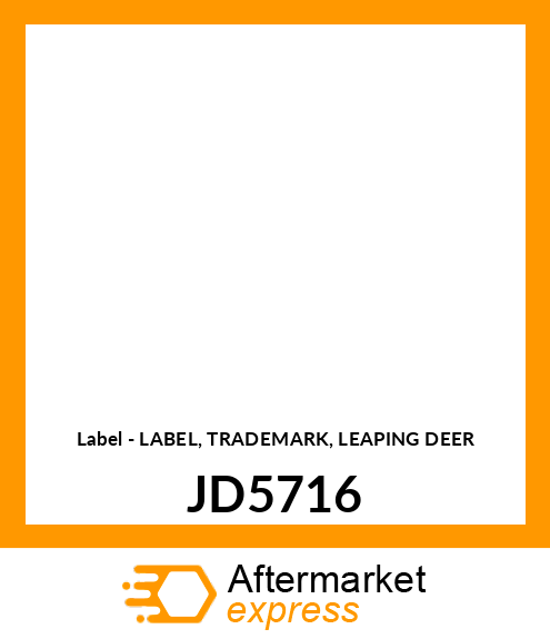 Label - LABEL, TRADEMARK, LEAPING DEER JD5716