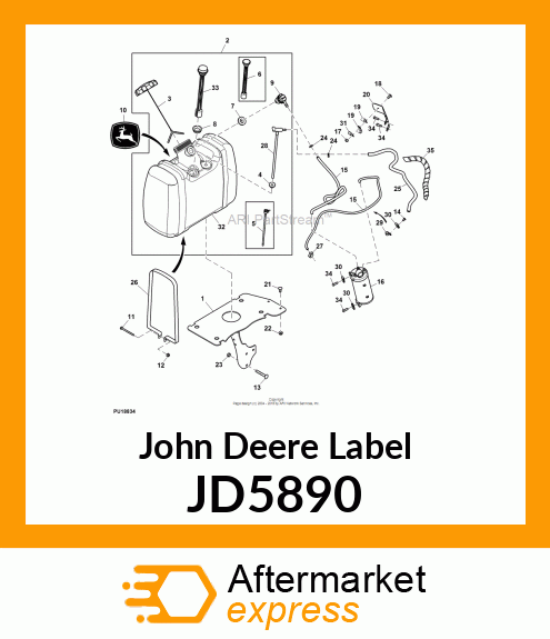 LABEL, LEAPING DEER TRADEMARK JD5890