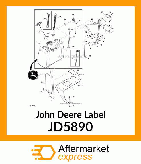 LABEL, LEAPING DEER TRADEMARK JD5890