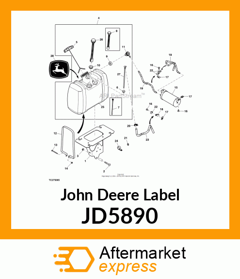 LABEL, LEAPING DEER TRADEMARK JD5890