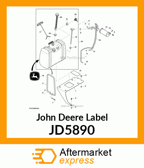 LABEL, LEAPING DEER TRADEMARK JD5890