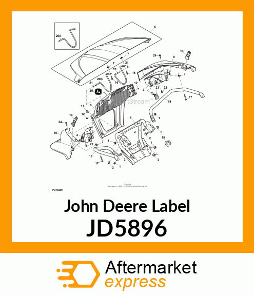 TRADEMARK LABEL, LEAPING DEER JD5896