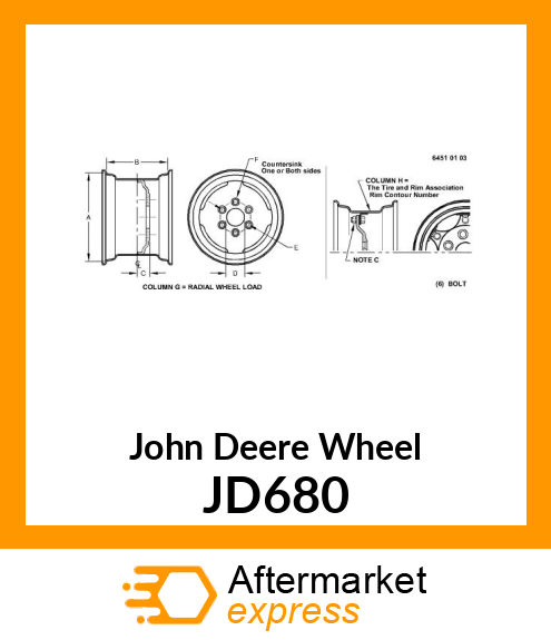 WHEEL JD680