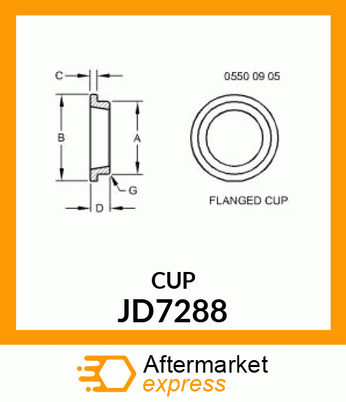 CUP,TAPER ROLLER BEARING JD7288