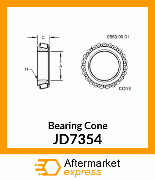 CONE ,TAPER ROLLER BEARING JD7354