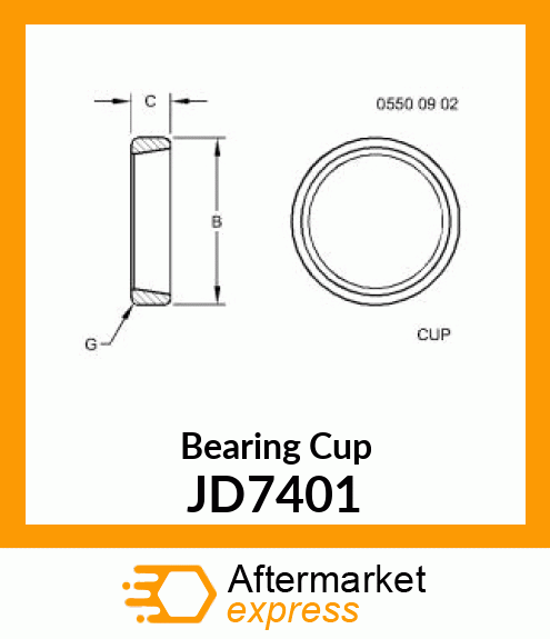CUP,TAPER ROLLER BEARING JD7401
