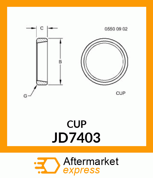 CUP,TAPER ROLLER BEARING JD7403