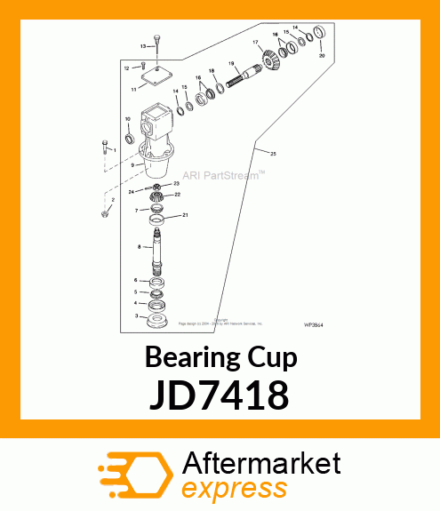 CUP,TAPER ROLLER BEARING JD7418