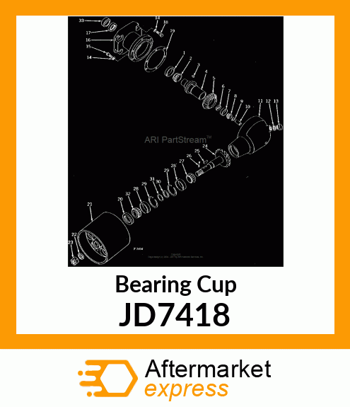 CUP,TAPER ROLLER BEARING JD7418