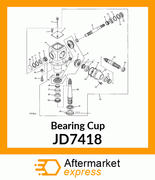 CUP,TAPER ROLLER BEARING JD7418