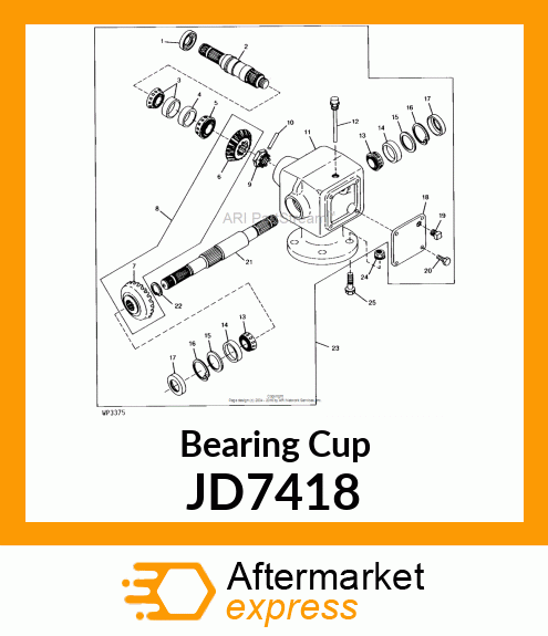 CUP,TAPER ROLLER BEARING JD7418