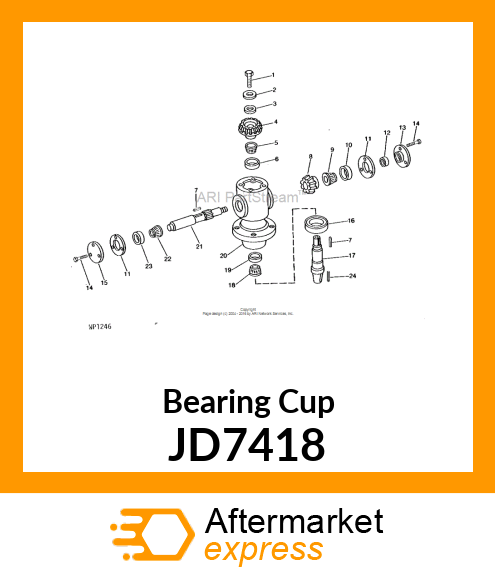 CUP,TAPER ROLLER BEARING JD7418