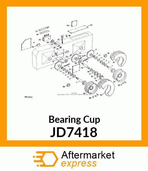 CUP,TAPER ROLLER BEARING JD7418