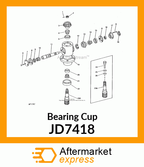 CUP,TAPER ROLLER BEARING JD7418