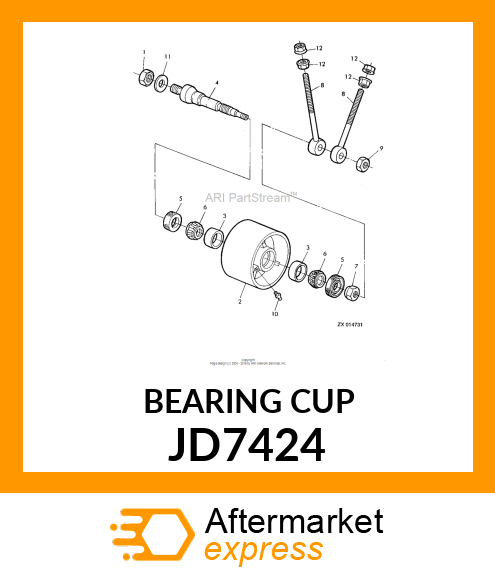 CUP,TAPER ROLLER BEARING JD7424