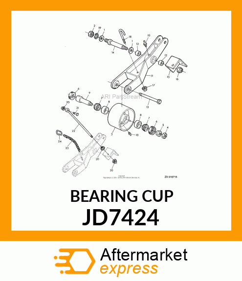 CUP,TAPER ROLLER BEARING JD7424