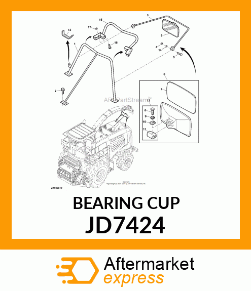 CUP,TAPER ROLLER BEARING JD7424