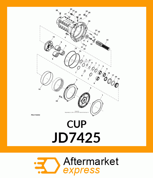 CUP,TAPER ROLLER BEARING JD7425