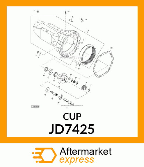 CUP,TAPER ROLLER BEARING JD7425