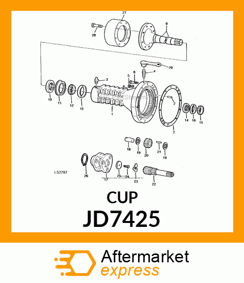 CUP,TAPER ROLLER BEARING JD7425