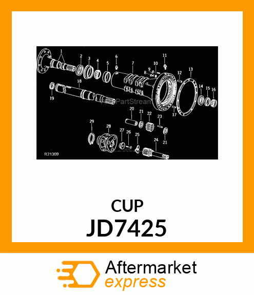 CUP,TAPER ROLLER BEARING JD7425