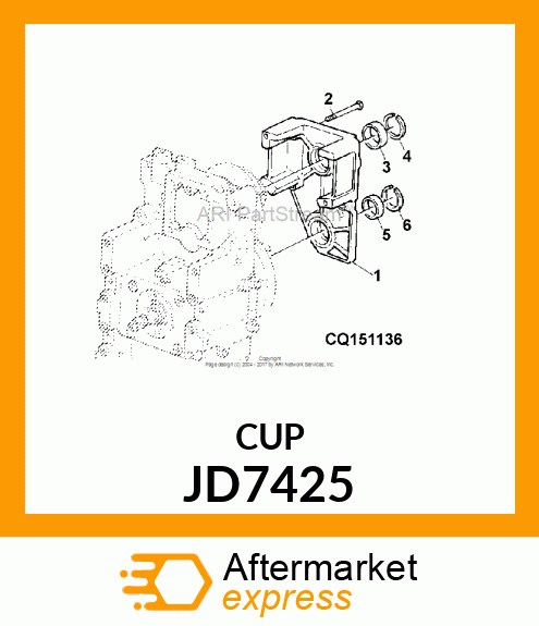 CUP,TAPER ROLLER BEARING JD7425