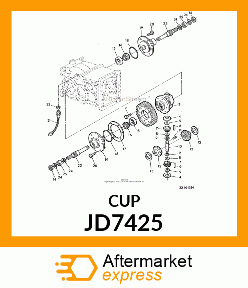 CUP,TAPER ROLLER BEARING JD7425