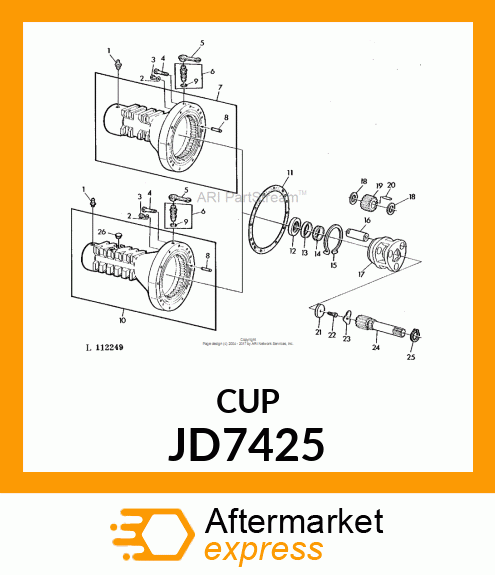 CUP,TAPER ROLLER BEARING JD7425