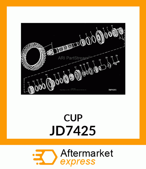 CUP,TAPER ROLLER BEARING JD7425