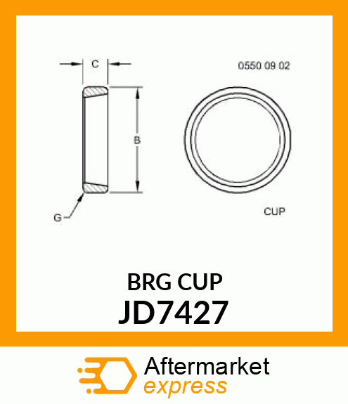 BEARING CUP JD7427