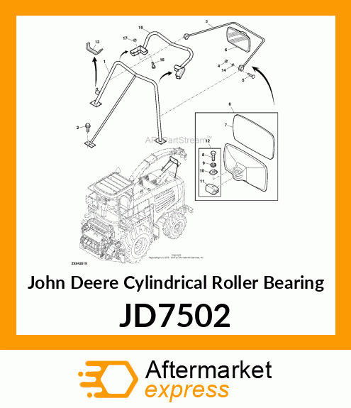 RACE AND ROLLER ASSEMBLY,STRAIGHT JD7502