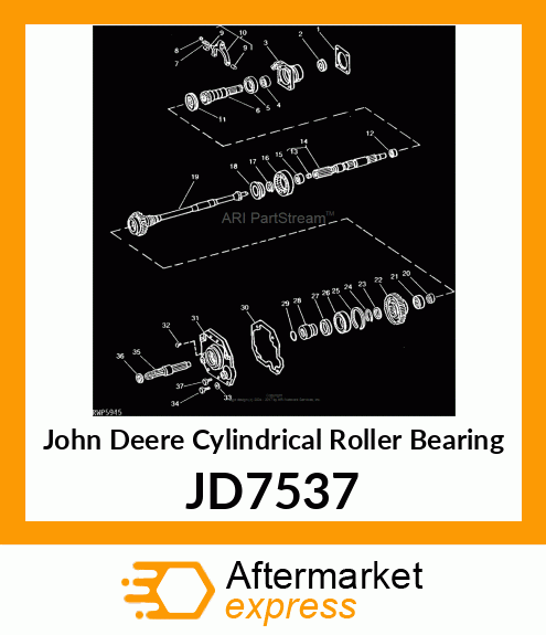 CYLINDRICAL ROLLER BEARING, RACE AN JD7537