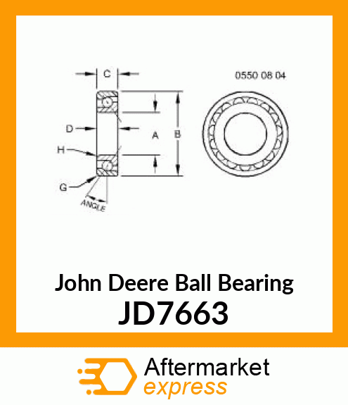 BEARING,ANGULAR CONTACT BALL JD7663