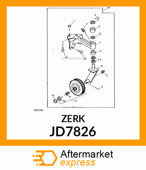 FITTING,GREASE JD7826